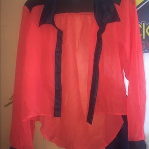 Share black and red blouse